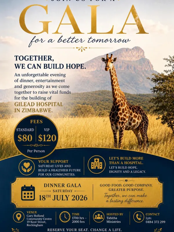 Join Us for a Gala: Building Hope for Gilead Hospital